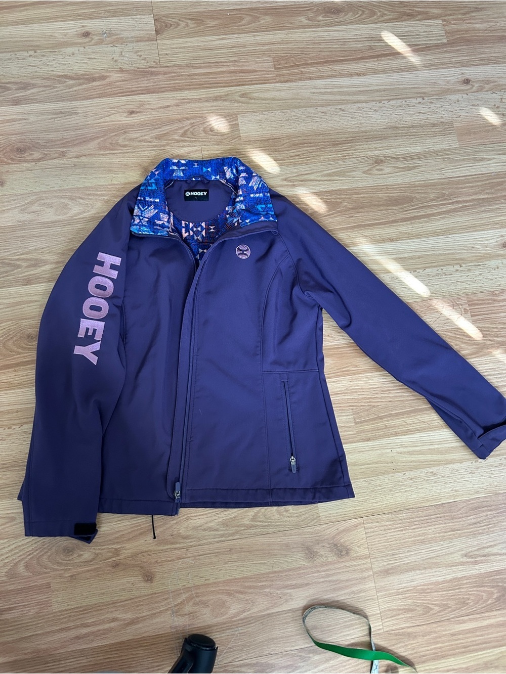Hooey Purple Aztec Print Button-Up Shirt Jacket - Picture 3 of 6